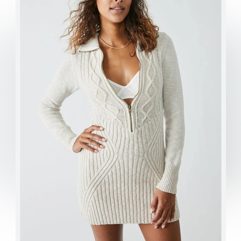 Free People Mont Blanc Mini Sweater Dress